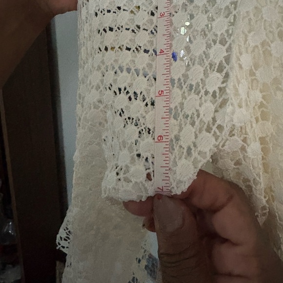 HAODUOYI Cream Long Sleeve Ruffled Blouse - Picture 9 of 11